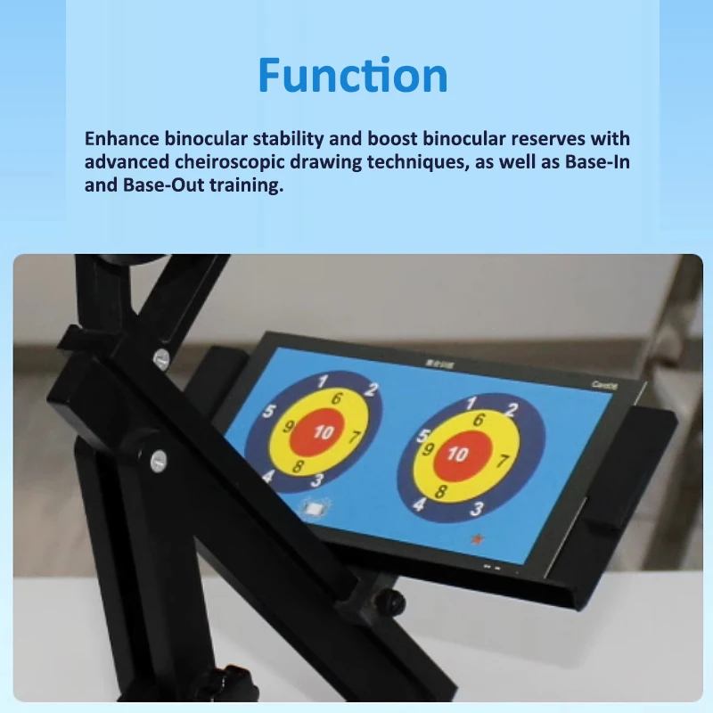 Range Series Stereoscope Prismatic Trainer for VT Orthoptic Tool to Promote Distance Binocular Fusion & Stereopsis