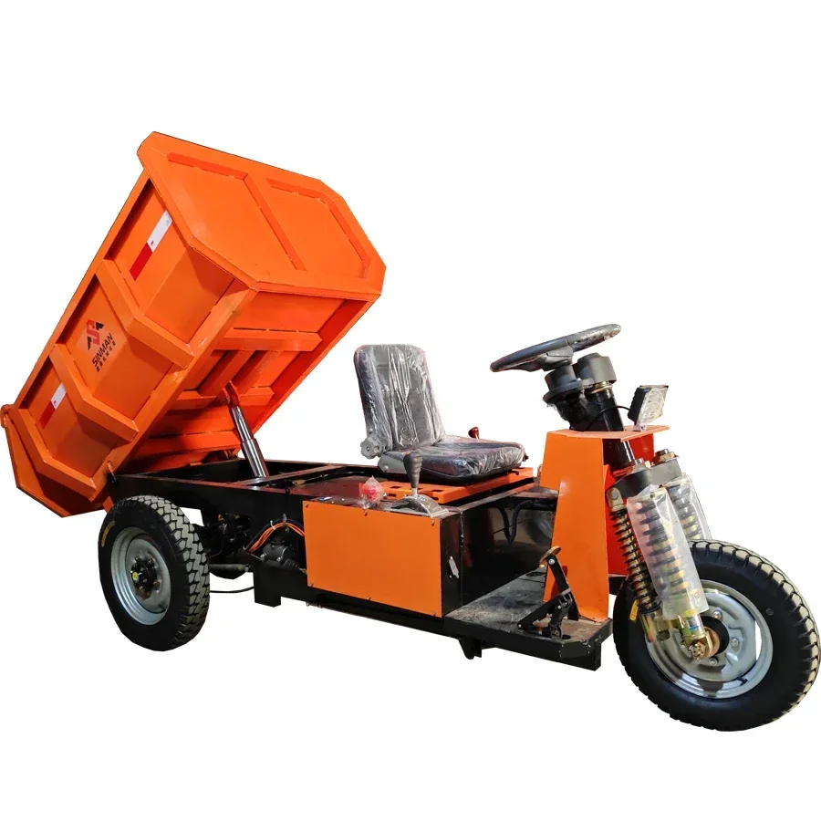 Electric Engineering Construction Farm Garden Mini Dumper Truck Electric Vehicle Tricycle Trolley Cargo Cart Transporter