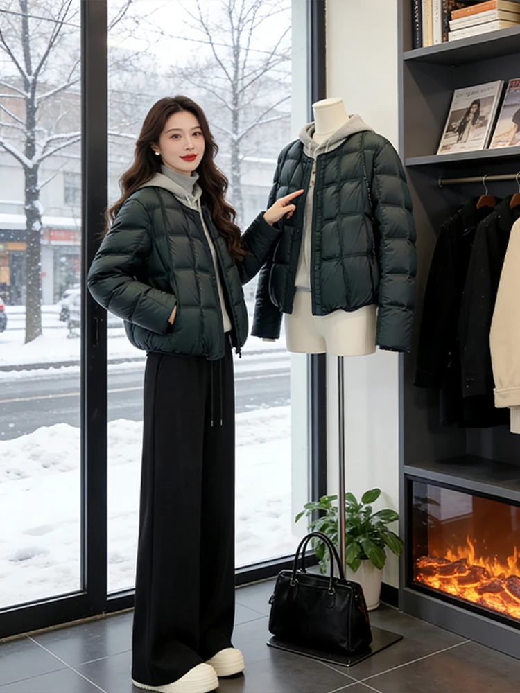 

Korean Sle Thiened down Cotton Jaet Women's Winter New round Ne Casual Loose Bread Sle Coat Warm Comfortable Outerwear