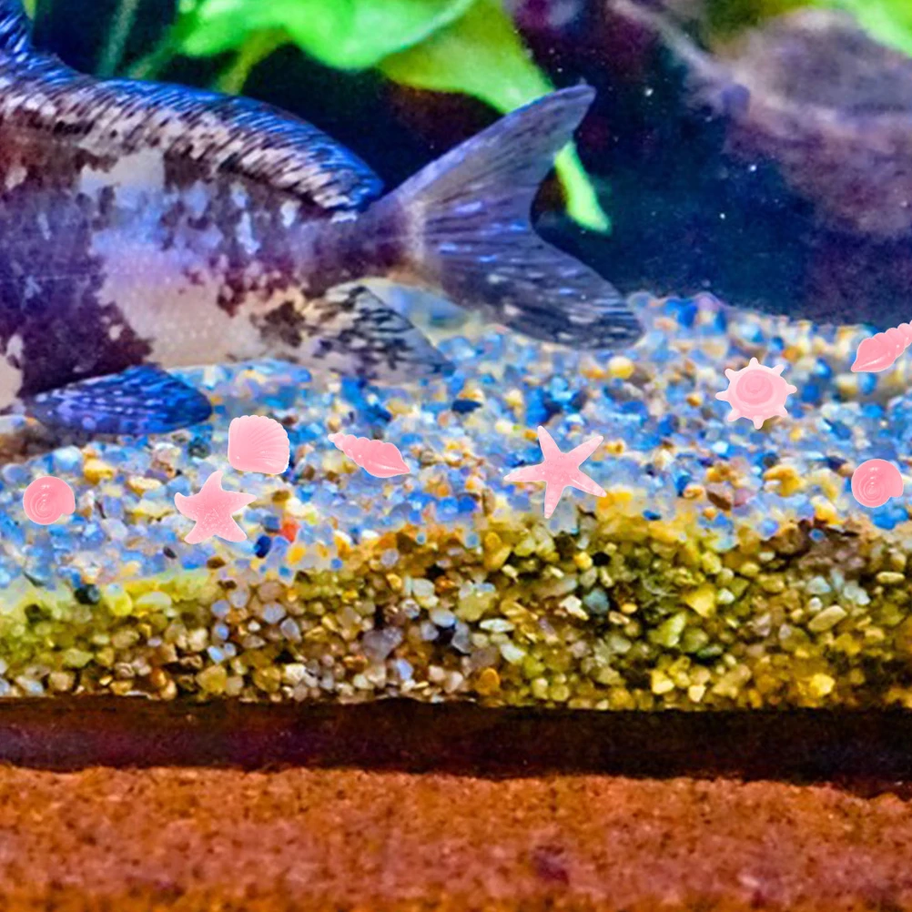 

100 Pcs Glow in The Blue Aquarium Decorative Pebbles Fish Tank Gravels Night Glow Rocks Pet Supplies