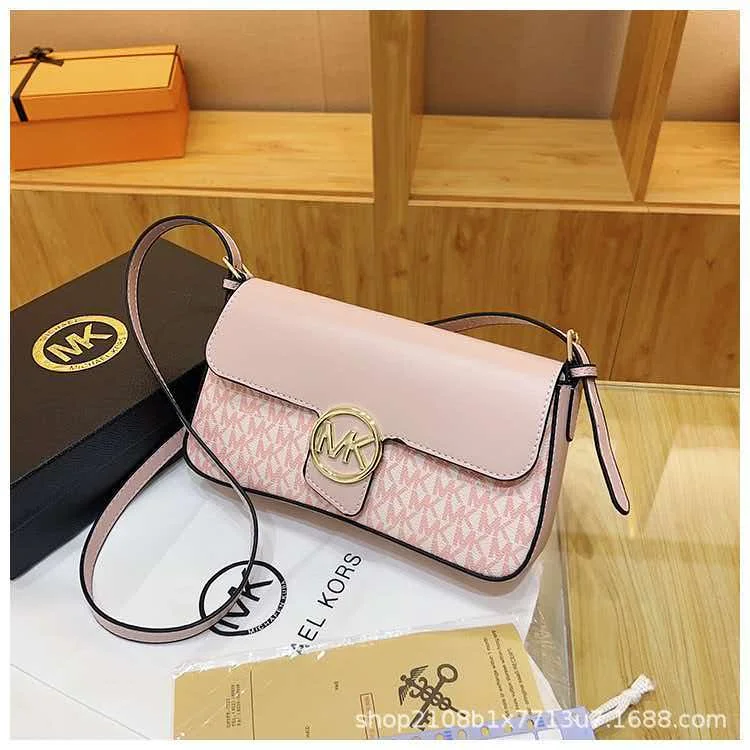 Michael Kors Fashion Crossbody Bag, 2026 New High-Quality Casual and Simple MK Letter Print Handbag, Perfect for Daily Shopping