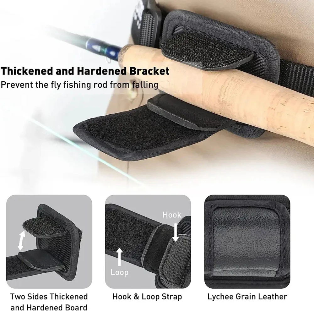 Fly Fishing Waist Rod Holder Adjustable size Fishing Pole Holding for Fly Fishing Casting Outdoor Lure Fishing Tool