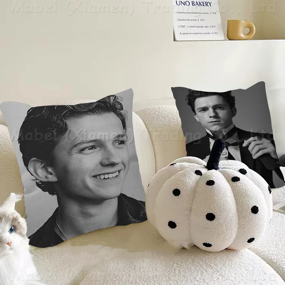 

Tom Holland Movie Star Actor Decorative Room Aesthetics Pillow Case Home Decor Bedroom Sofa Bed Couch Pillow Cover 45x45