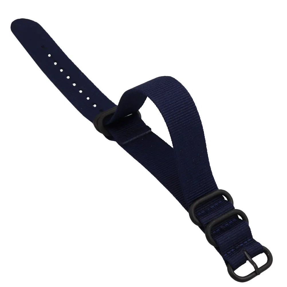 

Nylon Canvas Watch Strap 24mm Dark Blue Durable Ergonomic Smooth Texture Gift for Him Watch Strap Canvas Watchstrap