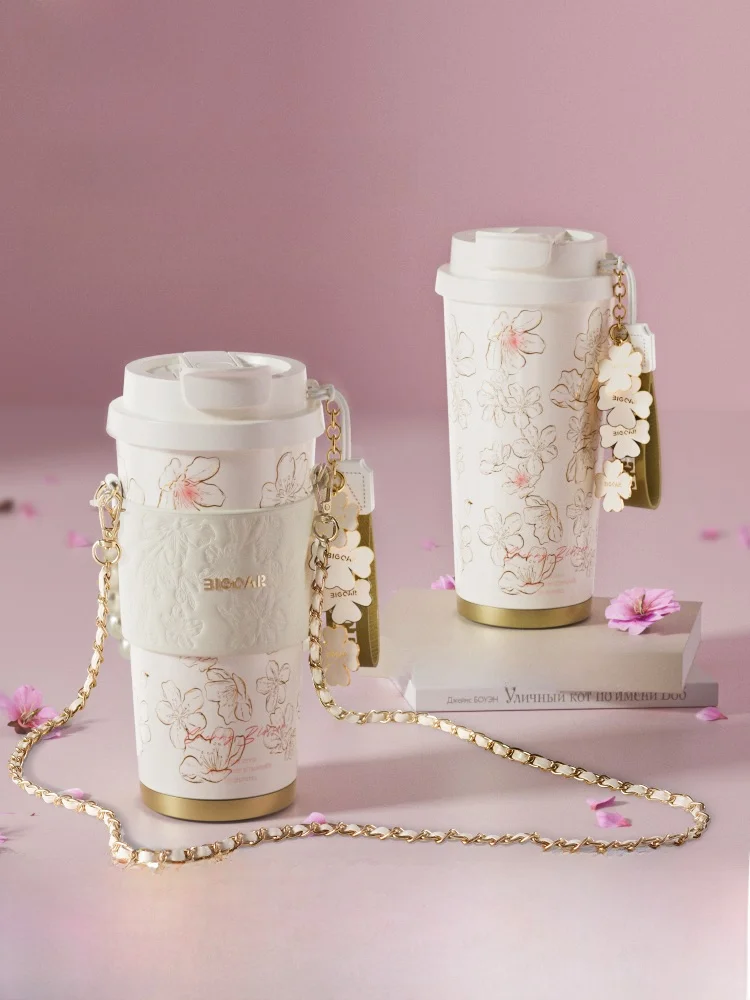 

Изолированная кофейная чашка Biar Sakura, бутылка для воды, высокое эстетическое значение, подарок на день рождения, чашка из нержавеющей стали, 520 мл, Capaci
