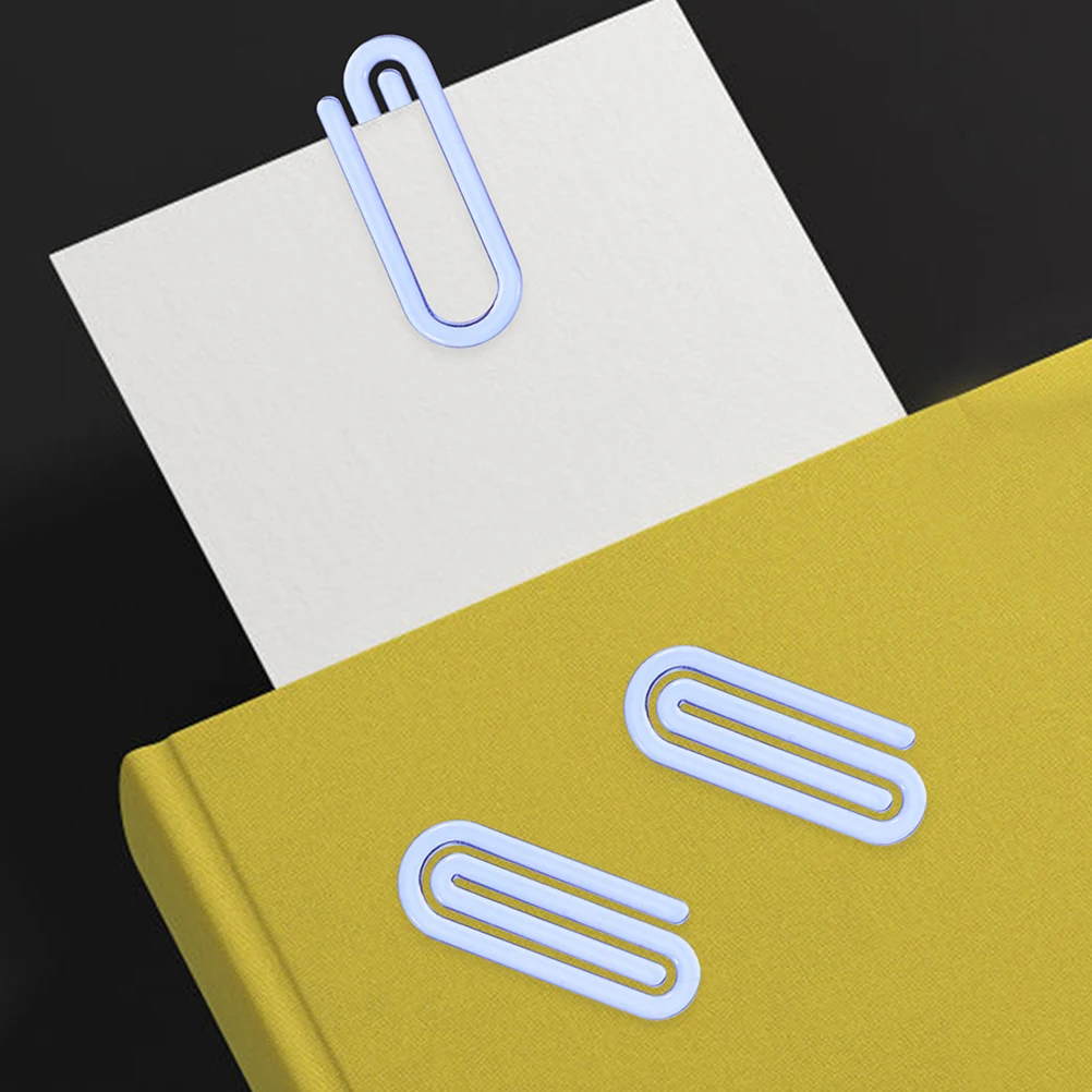 50pcs File Clips Cute Plastic Paperclips Small Document Clamps For Office School Home Study Organization Decorative Stationery