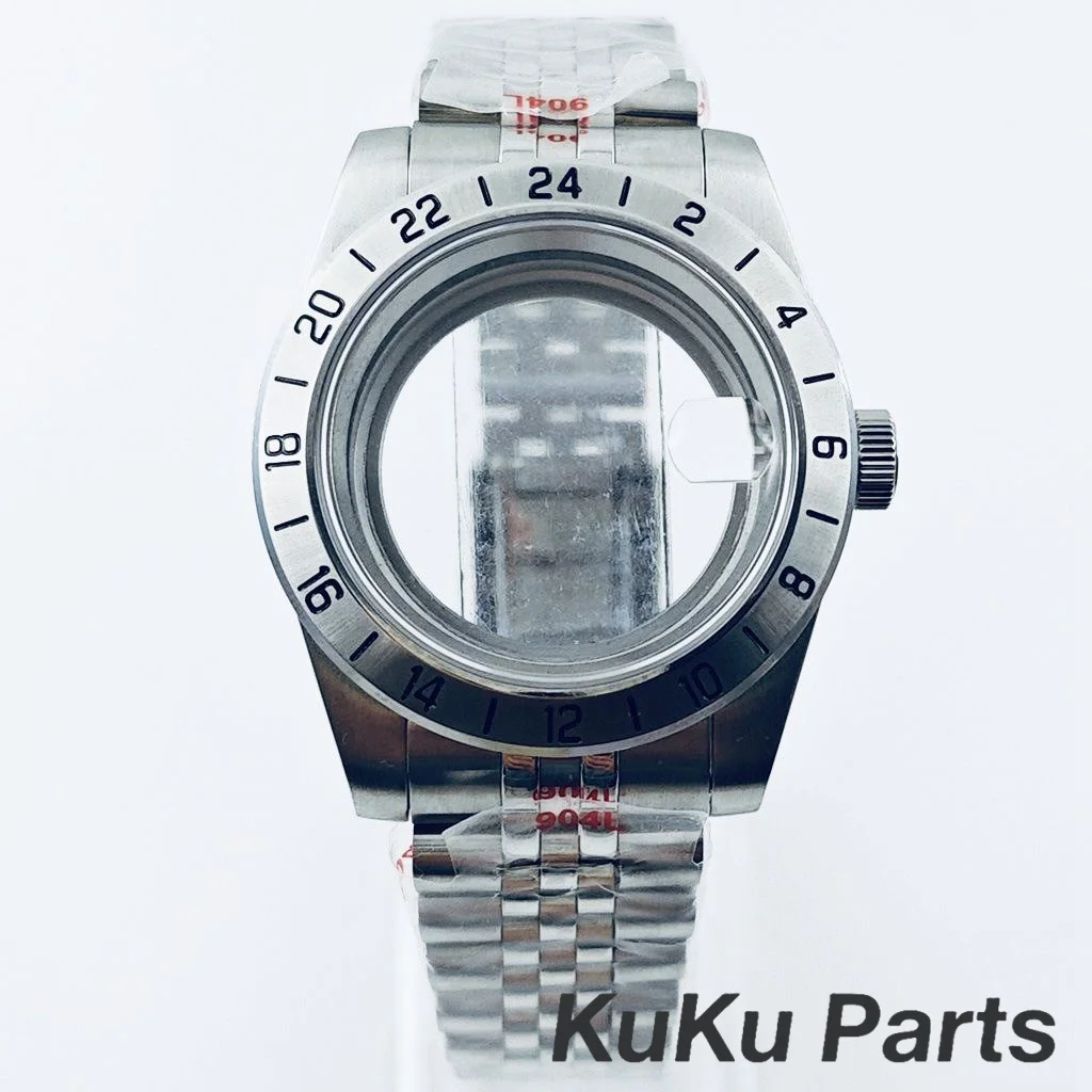 nh35-39mm-ジュビリーブレスレット-gmt-スチールベゼル-サファイアクリスタル-防水時計ケース-nh34-nh35-nh36-nh38-nh70-eta2824-ムーブメント対応