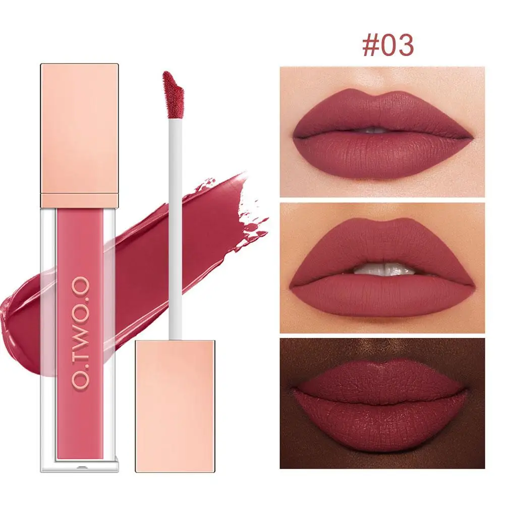 O.TWO.O Matte Lipstick Double Head Lip Coat 24HR Non-stick Cup Lip Gloss Tint Plumper Long Lasting Waterproof Lipstick Makeup