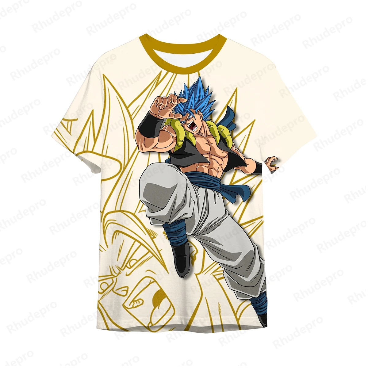 3D Printed T-Shirt Men Vegeta Dragon ball Anime Clothing Men\'s High Quality Goku Harajuku Style 2024 Hip Hop Y2k Trend