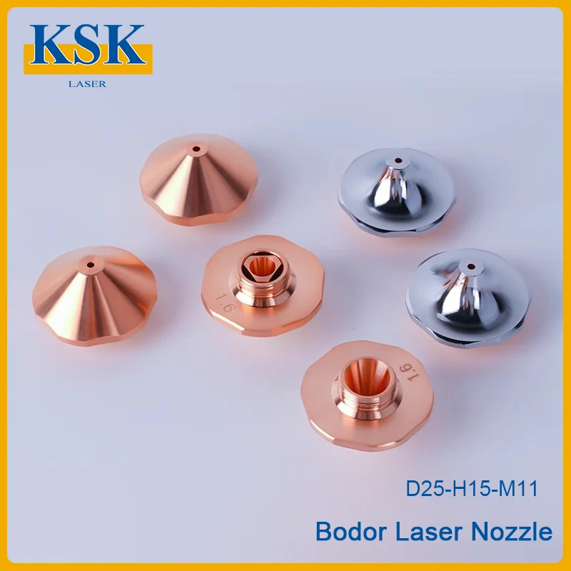 Bodor D25 M11 Laser Cutting Nozzle Single/Double Layer High-Speed Hexagonal Red Copper Nozzle for Fiber Laser Cutting Machine