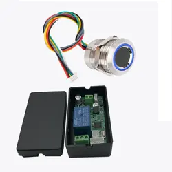 Fingerprint recognition relay module  fingerprint access control board 12v low power electric lock control board