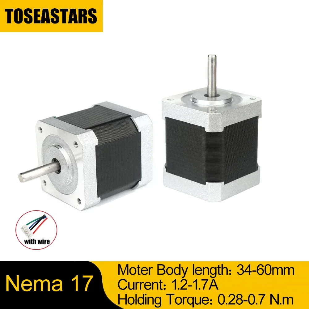 Nema 17 Stepper Motor  40mm 0.42Nm 1.5A 1m Cable Nema17 Step Motor for DIY 3D Printer CNC Robot XYZ Axis CNC Engraver