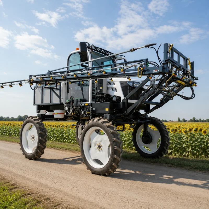 Self Propelled Agricultural Sprayer With Hydraulic Folding Boom For High Stem Crop Protection From Professional Manufacturer
