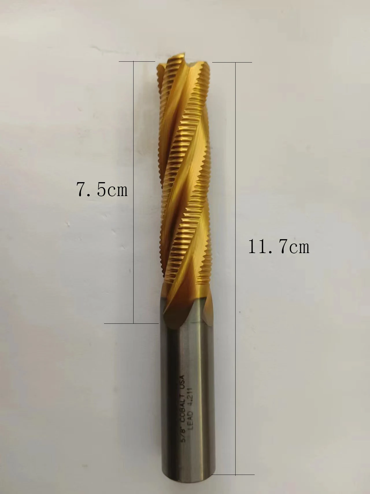 5/8X5/8X2-1/2 HSS End Mill High Precision 4 Flute Metal Cutter  Milling Tool TIN