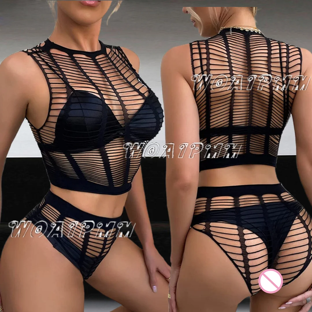 17 Stijlen Sexy Lingerie Set Mesh Bodysuits Visnet Crochless Meest Sexy Body Suit Babydoll Body Kousen Knuffels Ondergoed