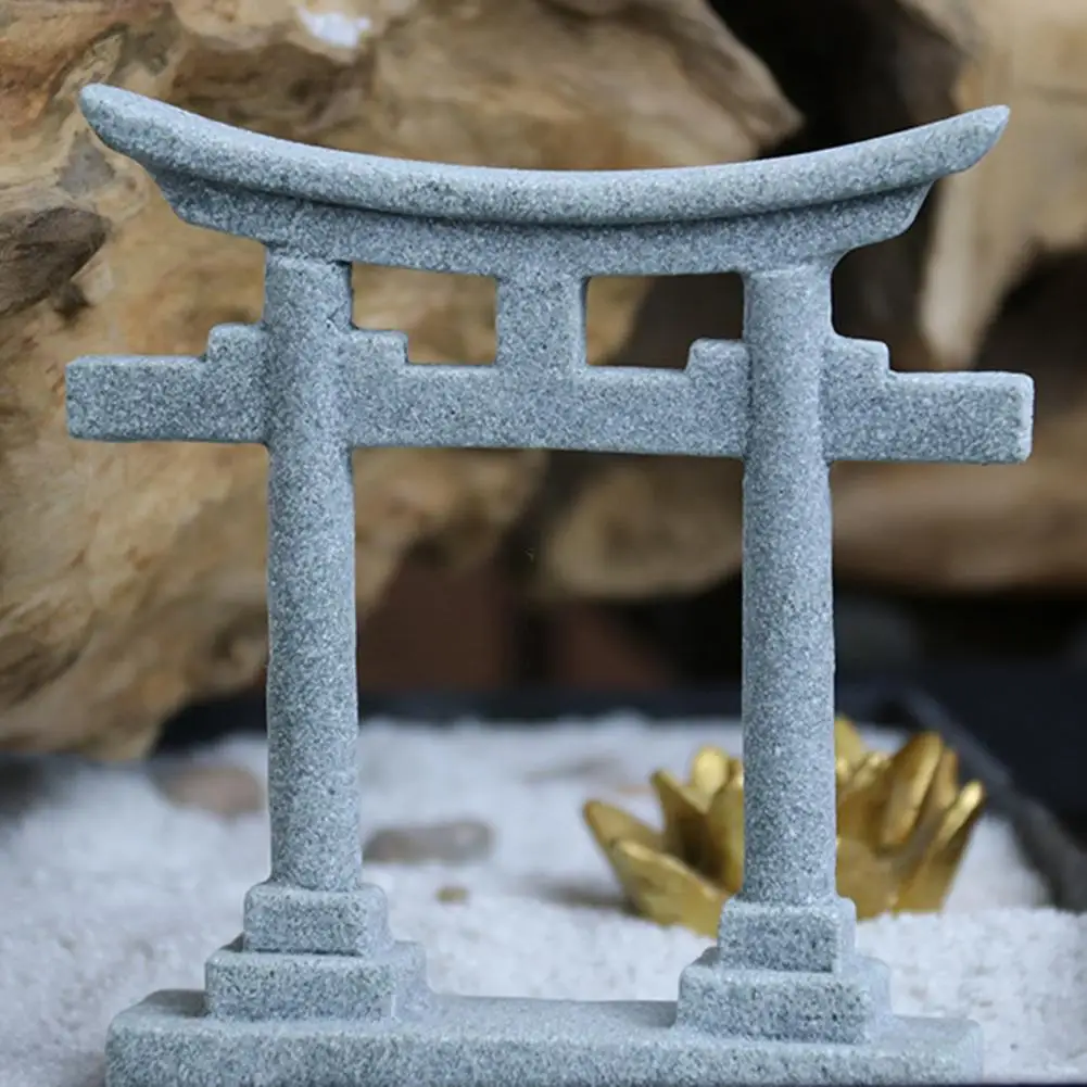 Fish Tank Ornament Japanese Shinto Torii Shrine Gate Model Miniature Aquarium Decoration Temple Oriental Underwater Landscape