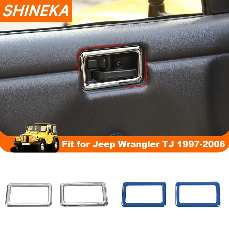 Car Inner Door Bowl Decoration Cover For Jeep Wrangler TJ 1997 1998 1999 2000 2001 2002 2003 2004 2005 2006 Interior Accessories