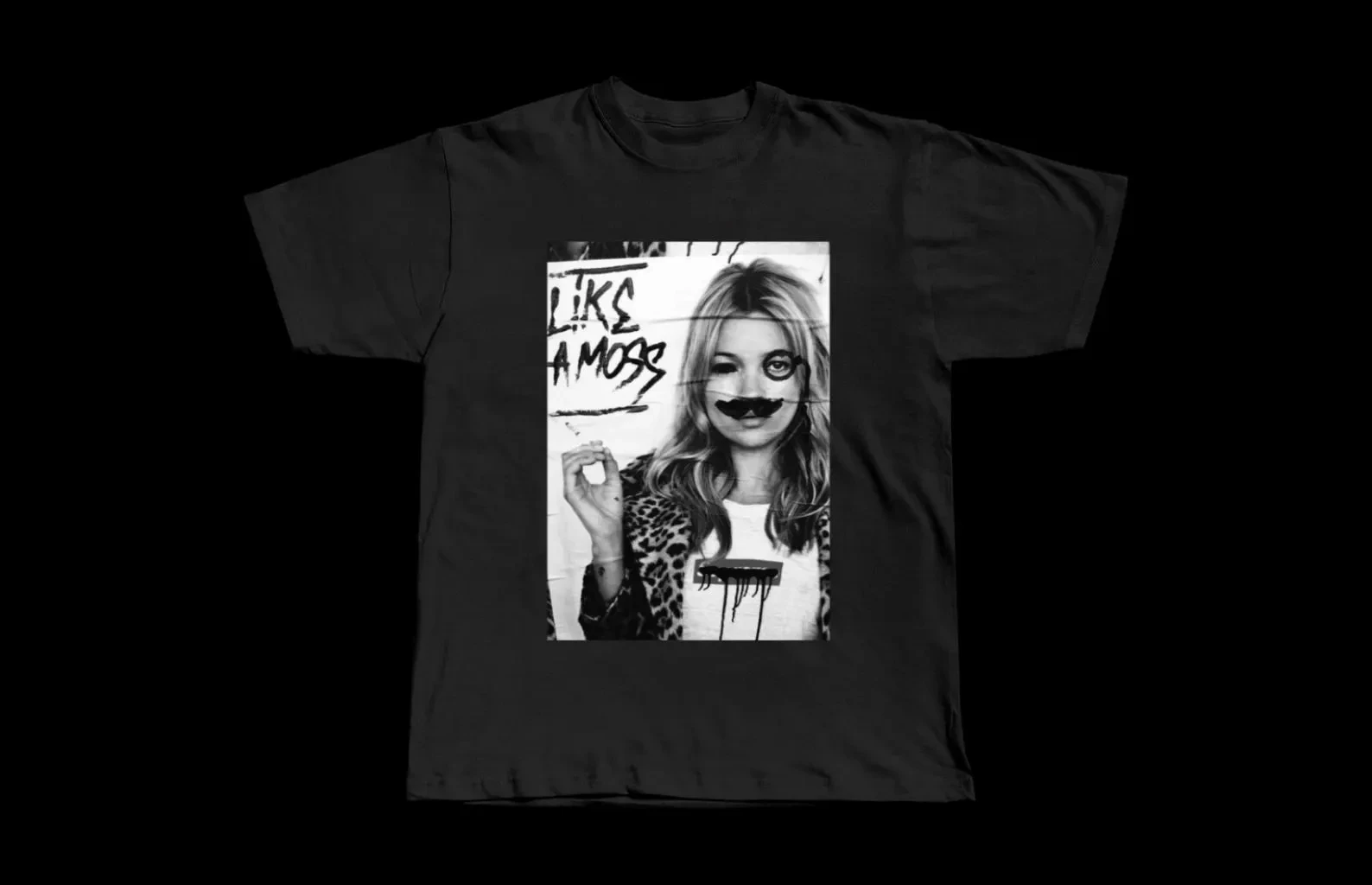 Kate Moss Supreme Like A Moss Graphic Tee Shirt Underground Summer Men's and Women's Loose and Breathable T-shirt Top
