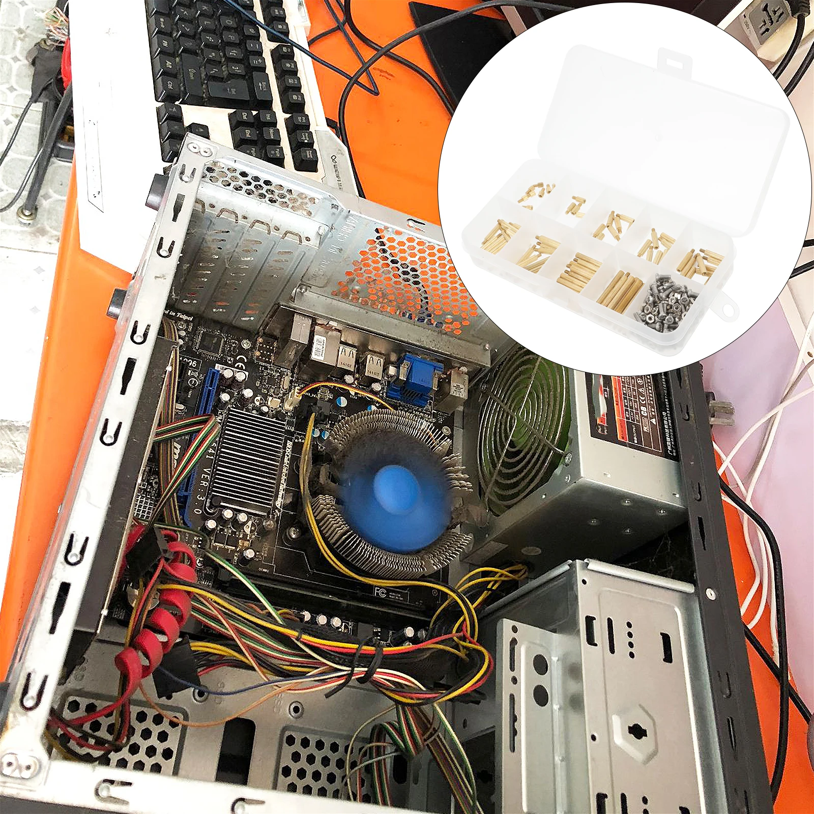 น็อตเกลียวหัวเดียวแบบมีลาย 270 ชิ้น ตัวเชื่อมต่อแบบเสาทองแดง สำหรับงานเฟอร์นิเจอร์ สกรูเปลี่ยนแทน น็อตทรงกระบอก หัวกลม