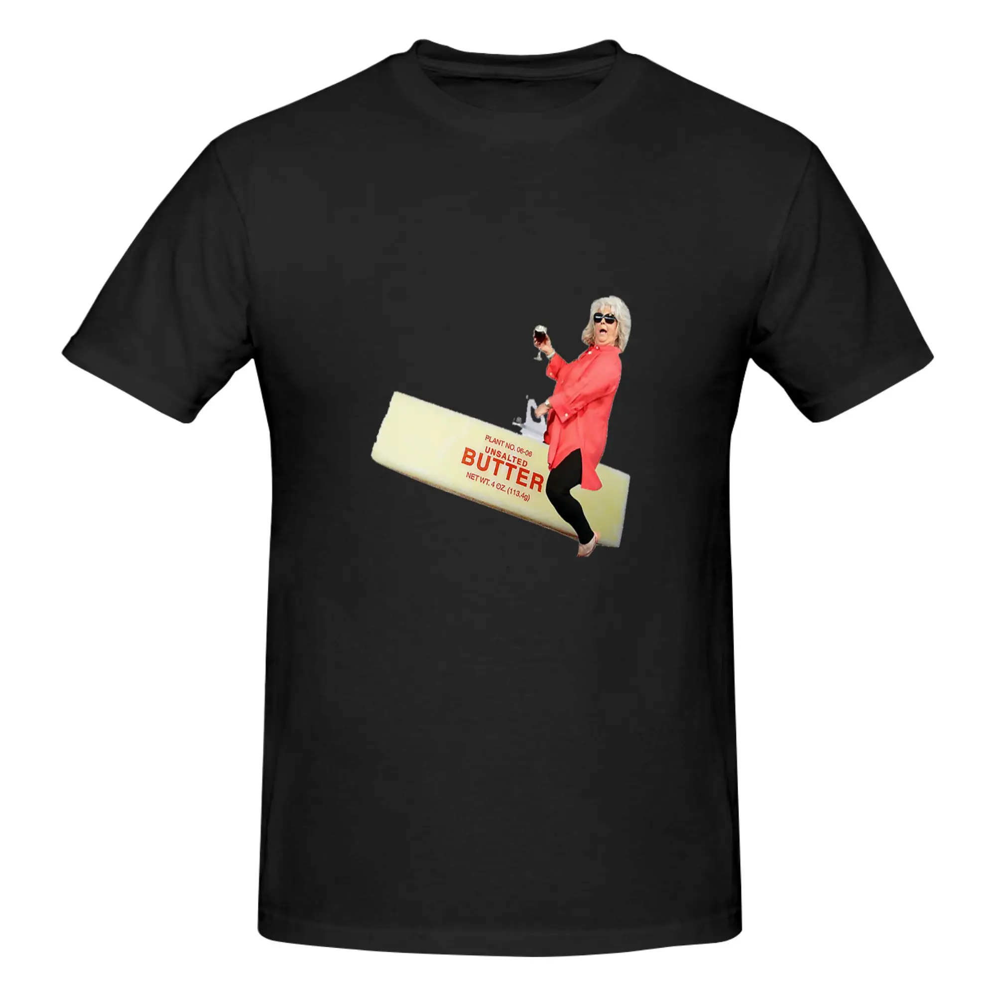 Funny Paula deen riding butter  Men's Printed T-Shirt Unisex T shirtShirt Gym