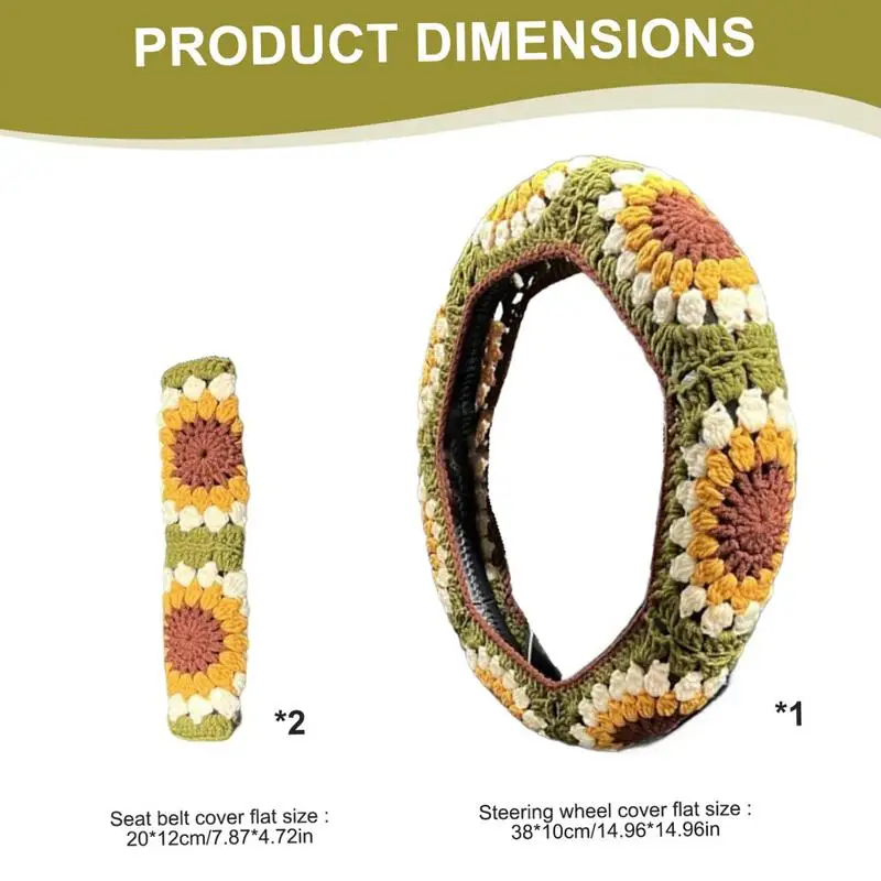 Sunflower Steering Wheel Cover 5
