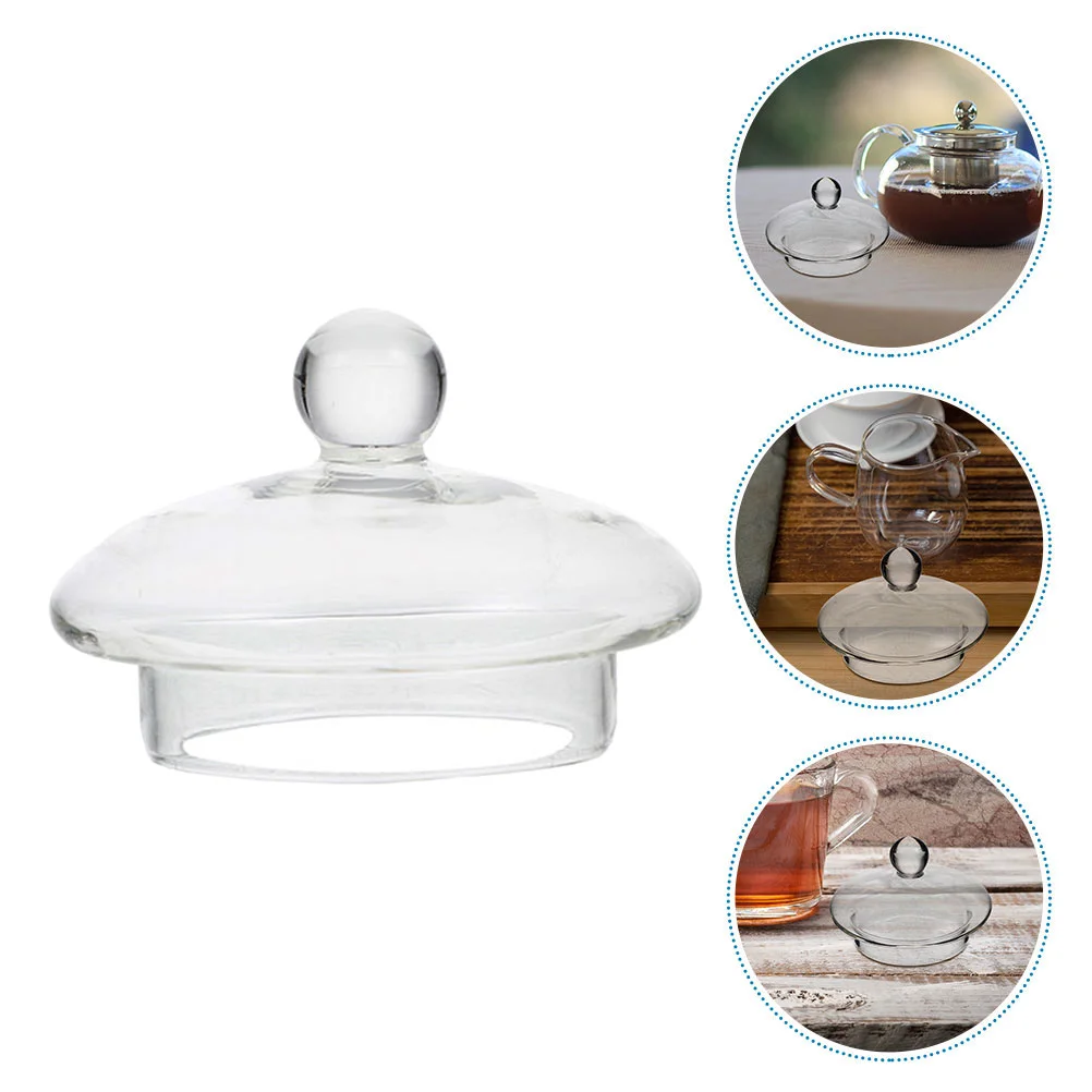 

Strainer Teapot Lid Clear Glass Supplies Replacement Kettle Component Accessory for Cover Travel