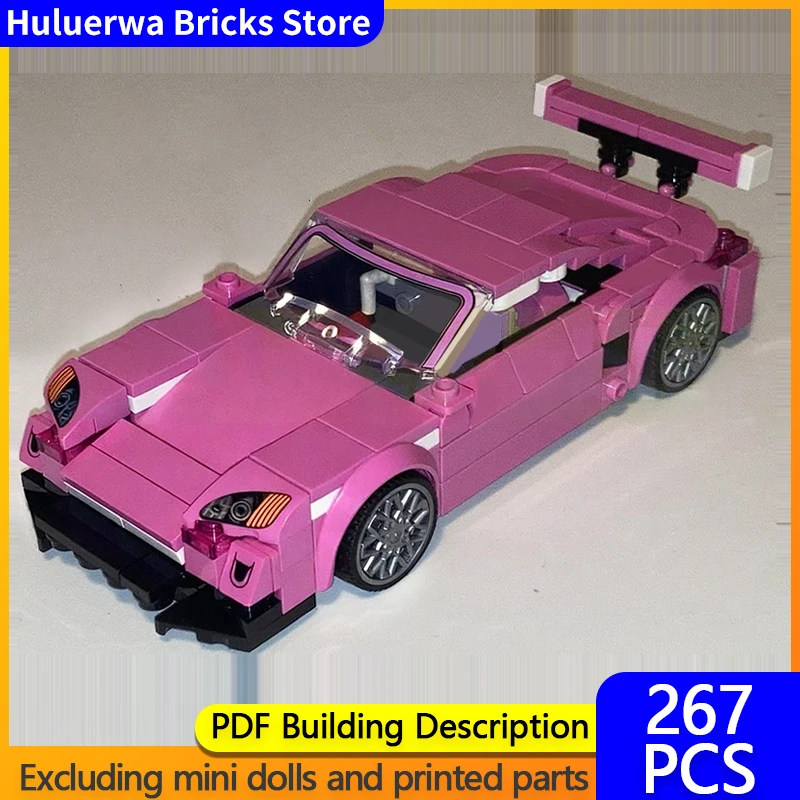 

Модель скоростного гоночного автомобиля MOC Building Bricks Iron Dames GT3, гоночный автомобиль, модульная технология, детские праздничные подарки, сборный игрушечный костюм