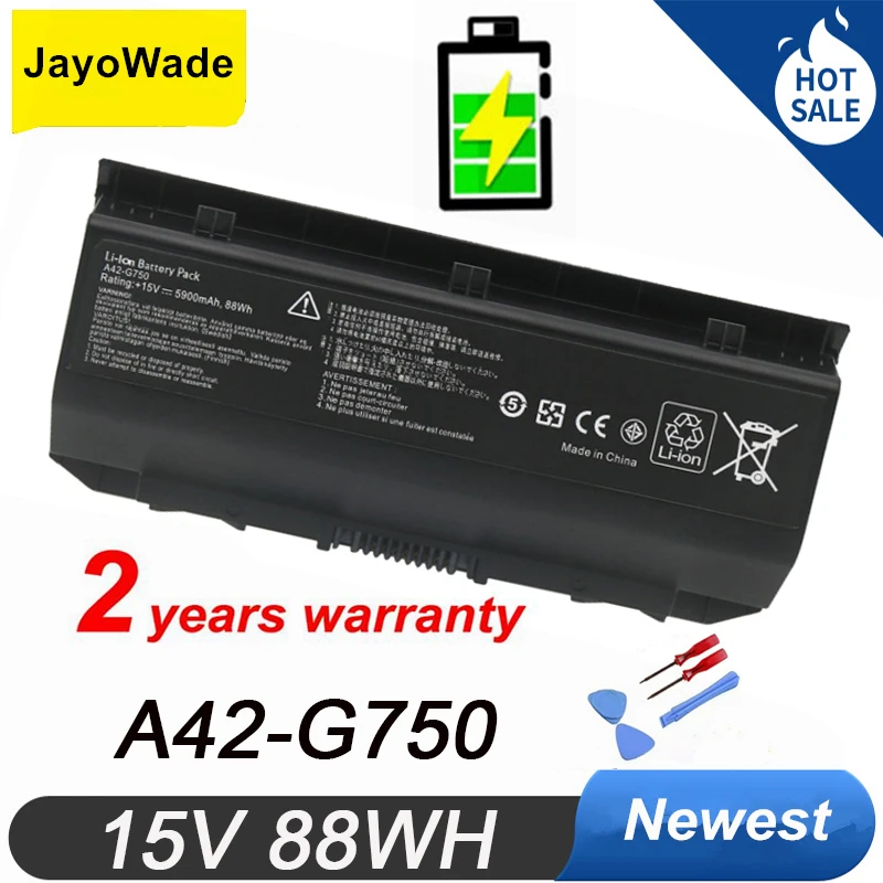 

15V 88WH 5900mAh A42-G750 Laptop Battery for ASUS ROG G750 G750J G750JH G750JM G750JS G750JW G750JX G750JZ Series A42 G750