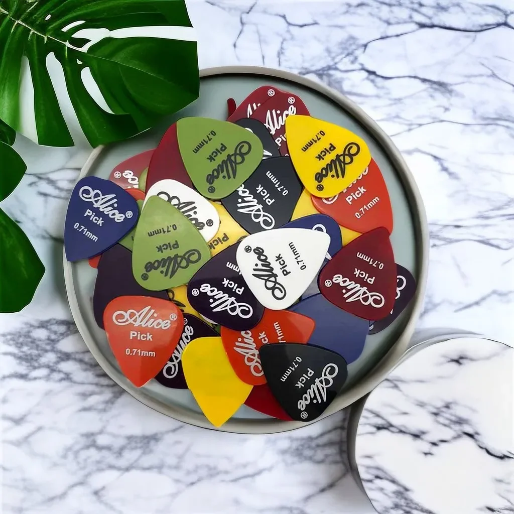 20-50PCS Mixed Box Alice ABS Resin Matte Folk Guitar Pick Electric Finger A musician Must Have Hand Guard Artifact 0.51MM-1.5MM