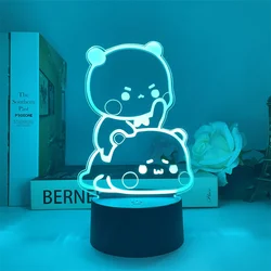 Bubu Dudu Led Night Light telecomando Bear Panda figure lampada USB 16 colori regolabile Cartoon Nightlight Gif decorativo per la casa