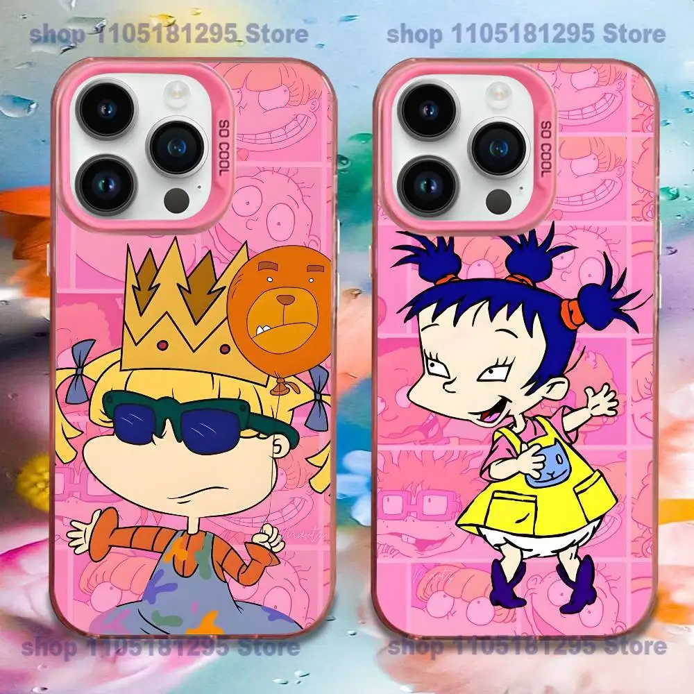 

NEW Phone Case For iPhone 17,16,15,14,13,12,1Cartoon R-R Mini,Pro,E,MAX Pink Candy Matte Shockproof Cover