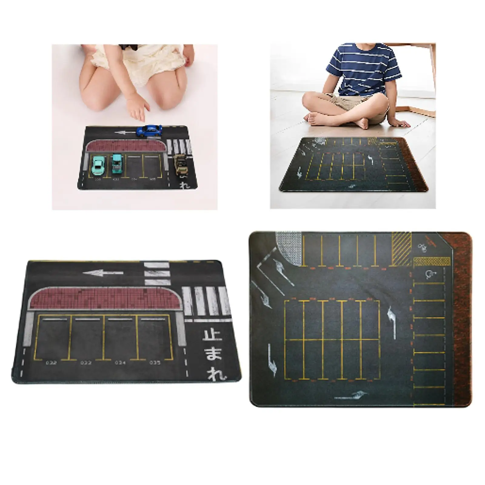 

1:64 Parking Model Vehicle Parking Mouse Pad Diecast Car Garage for Display Case