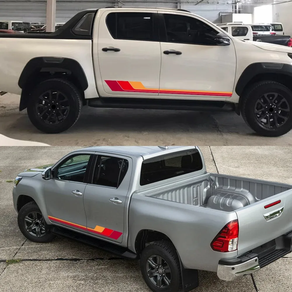 

Car Body Side Sticker for Toyota Hilux Revo Vigo Rocco SR5 Colors Stripes Decor Decal Vinyl Cover Decoration Auto Accessories