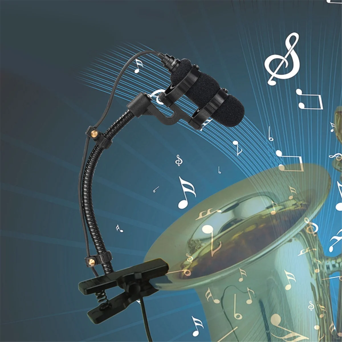 QA88X IM-22 Wired Microphone for Saxophone, Violin, Piano, Horn Hypercardioid Mini Portable Sax Mic,L6