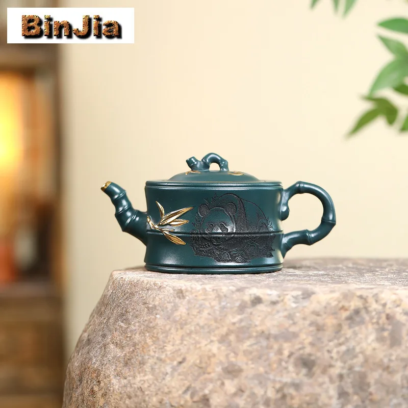 

320ml Vintage Yixing Purple Clay Teapots Handmade Pot Raw Ore Sumatra Green Mud Tea Infuser Kettle With Strainer Zisha Tea Set