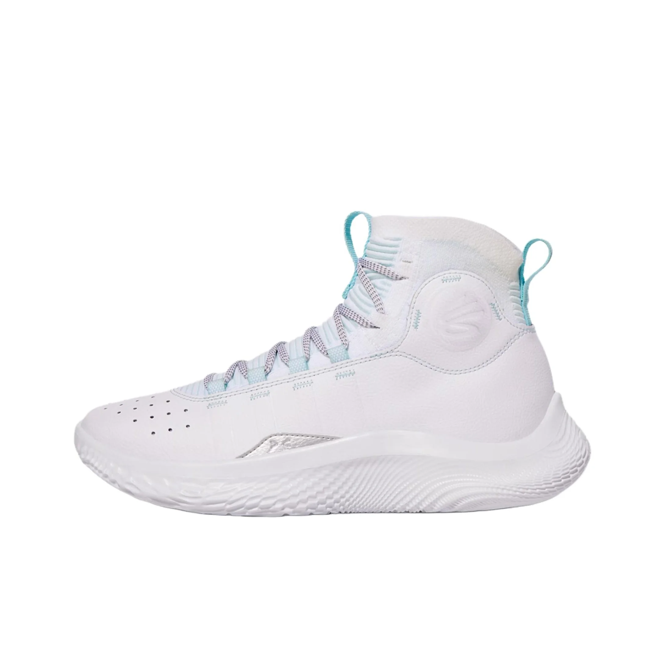 Under Armour Curry 4 Rutschfeste, abriebfeste High-Top-Basketballschuhe Unisex Weiß 3024861-103
