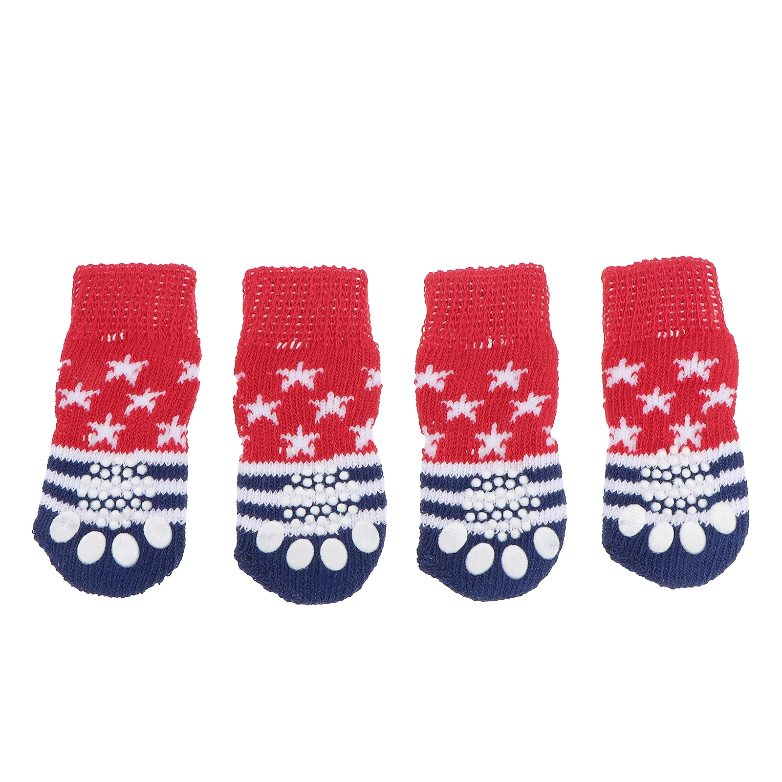 

4 Pcs Paws Pet Anti-slip Cotton Socks Stockings for Pets Shoes Foot Strap Cat Warm Socks. Supply Footwear Cats
