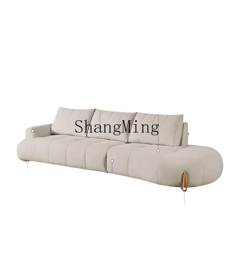 ZZJ cream wind cat scratching cloth half lying sofa medium and small apartment living room rich deep cloud fabric sofa