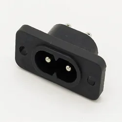 New Hot Selling AC250V 2.5A 5pcs 2Pin IEC 320 C8 Screw Mount Inlet Plug Socket