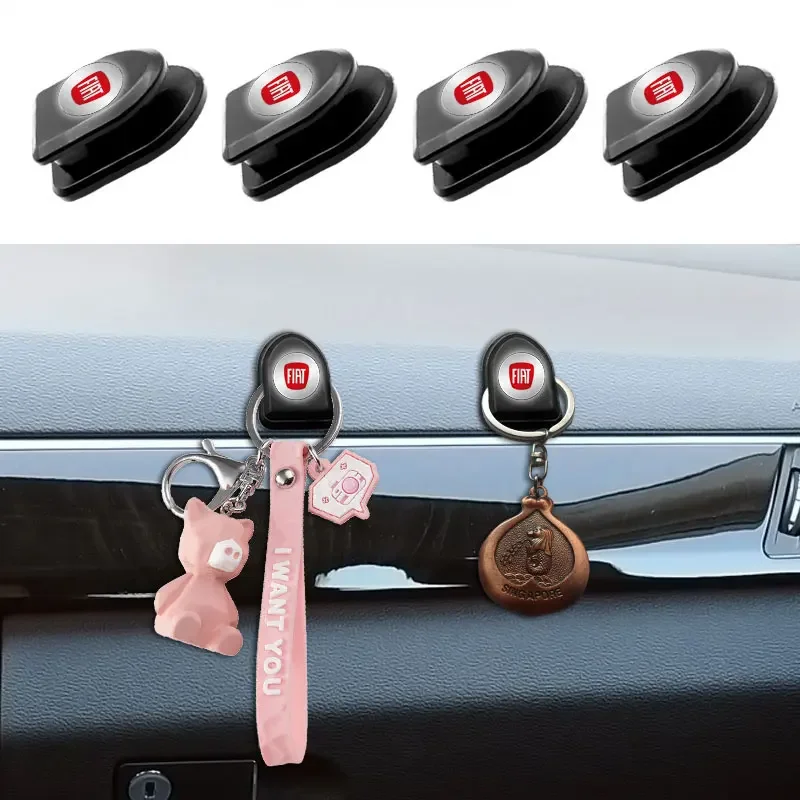 

1/2/4pcs Mini Car Hooks Interior Dashboard Self Adhesive Convenience Storage Hook For FIAT Grande-Punto Astra Bravo Panda Tipo