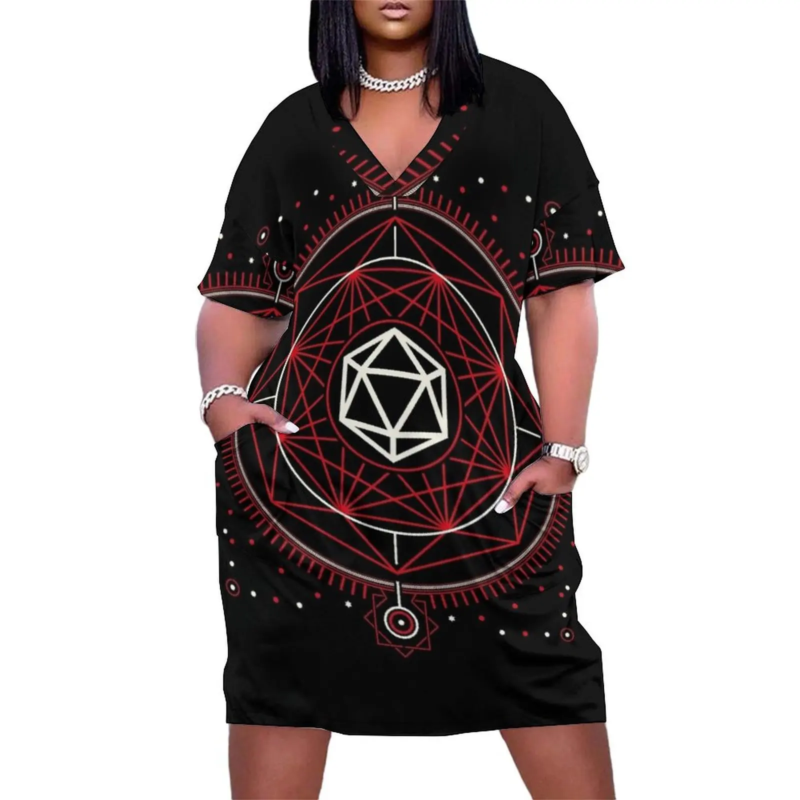 

Polyhedral D20 Dice Tabletop RPG Gaming Loose Pocket Dress elegant evening dresses for women 2025 women's summer jumpsuit