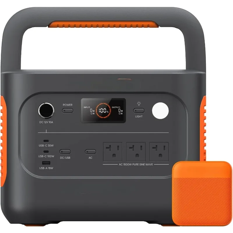 

Explorer 1000 v2 Portable Power Station and 3-Port 102W Fast Charger, 1070Wh LiFePO4 Battery,1500W AC/100W USB-C Output,