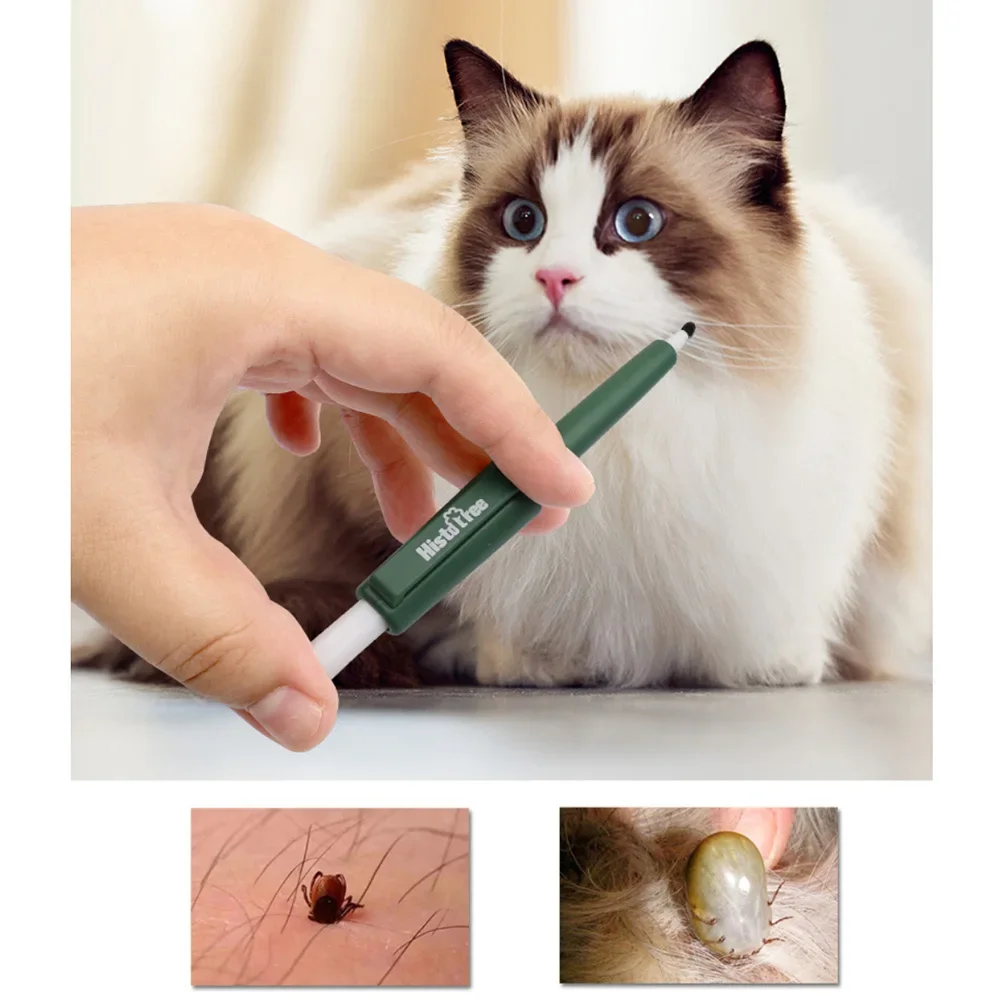 Pet Bug Catching Pen Dog Anti Ticks Fleas Tweezers Clip Remover Dog Cat Flea Removing Ticks Hair Grooming Tools Pet Supplies