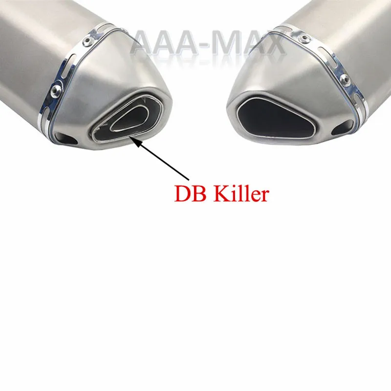 carbon Fiber 31CM Motorcycle Short Exhaust Fake Silver Muffler Pipe DB Killer Silencer Escape Moto For ninja 300 gts 300 Piaggio