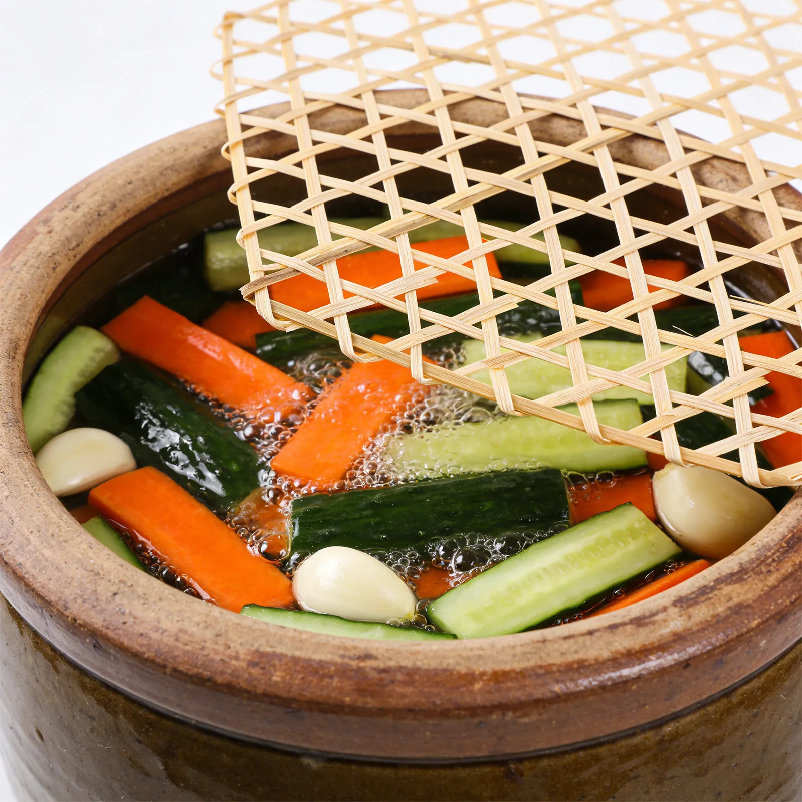 5Pcs Bamboo Fermenting Jar Mesh Presser 7.86 Inch Wide Mouth Pickle Press Plate for Vegetables Pickling Canning Sauerkraut