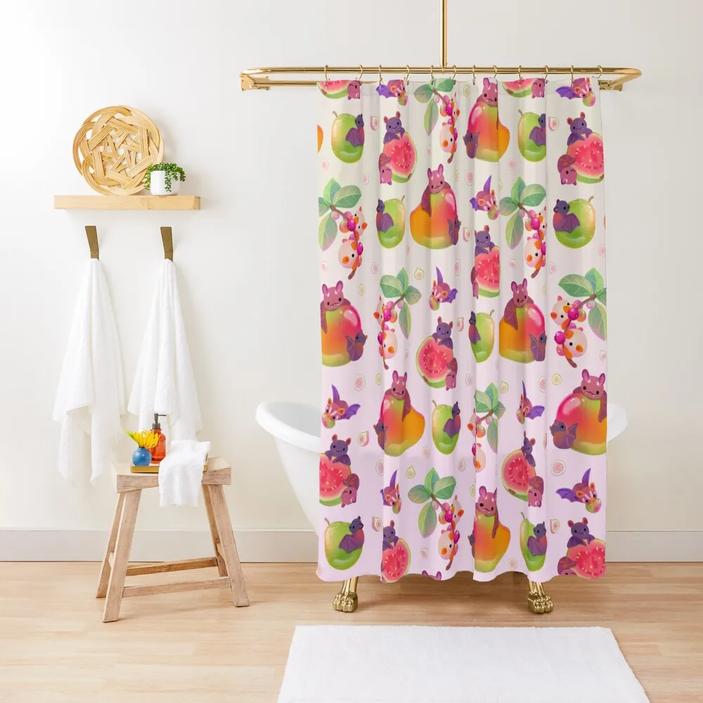 

Fruit and bat - pastel Shower Curtain Bathroom For Shower Bathroom Box Modern Showers For Bathroom Curtain
