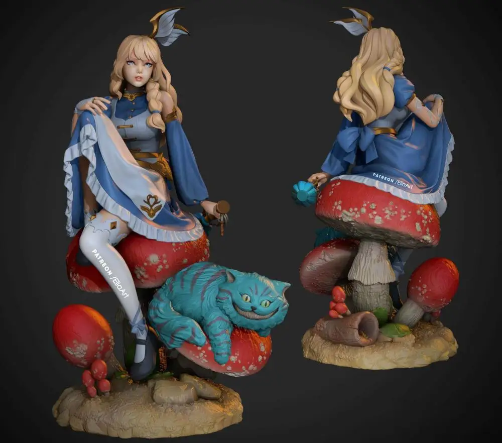 1/4 Gk Alice In Wonderland Alice Kingsleigh Anime Game Action Figure Limited Edition Garage Kit Model Statue Toys Gift