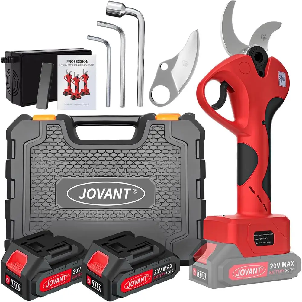 

Electric Pruning Shears Cordless, 1.6"(40mm) Cordless Pruner, 2Pcs 2000mAh Battery Operated Pruning Shears & Electric Tree Prune