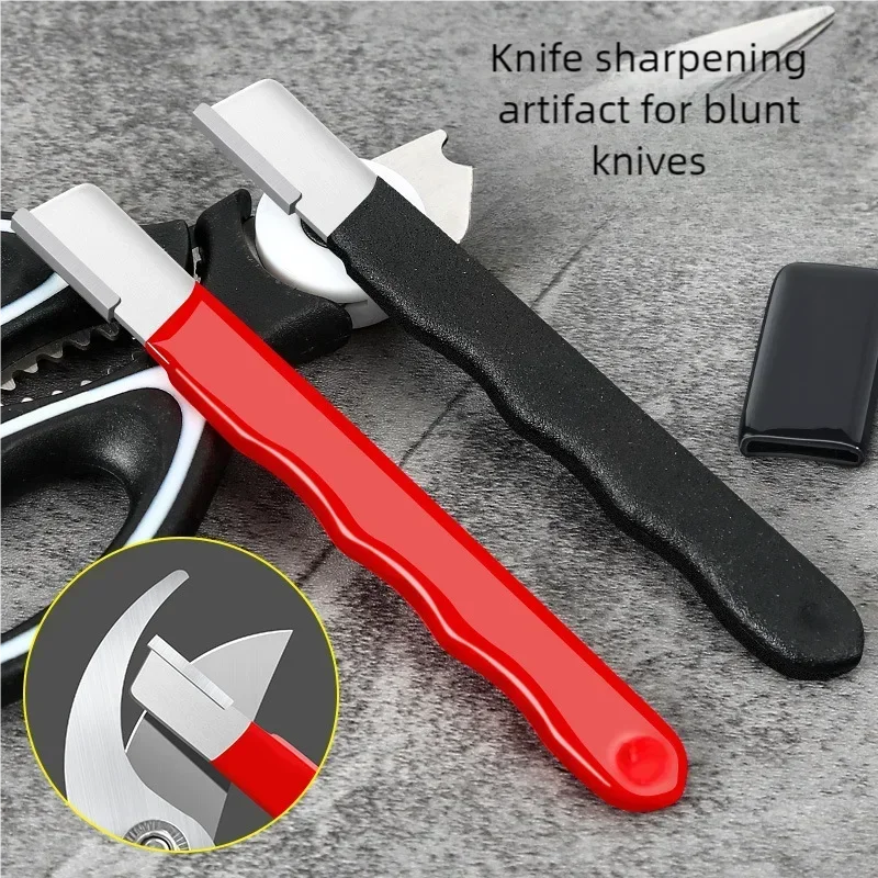 Blade Sharpener Professional Kitchen Knife Sharpener Tungsten Diamond Ceramic Whetstone For All Blades Including Garden Scissors