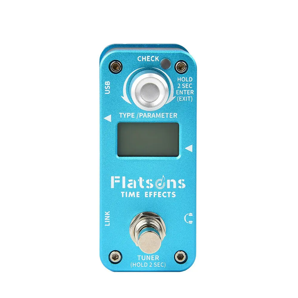 

Flatsons Time Effects Pedal for Guitar Processor Built-in Delay Reverb Tuning